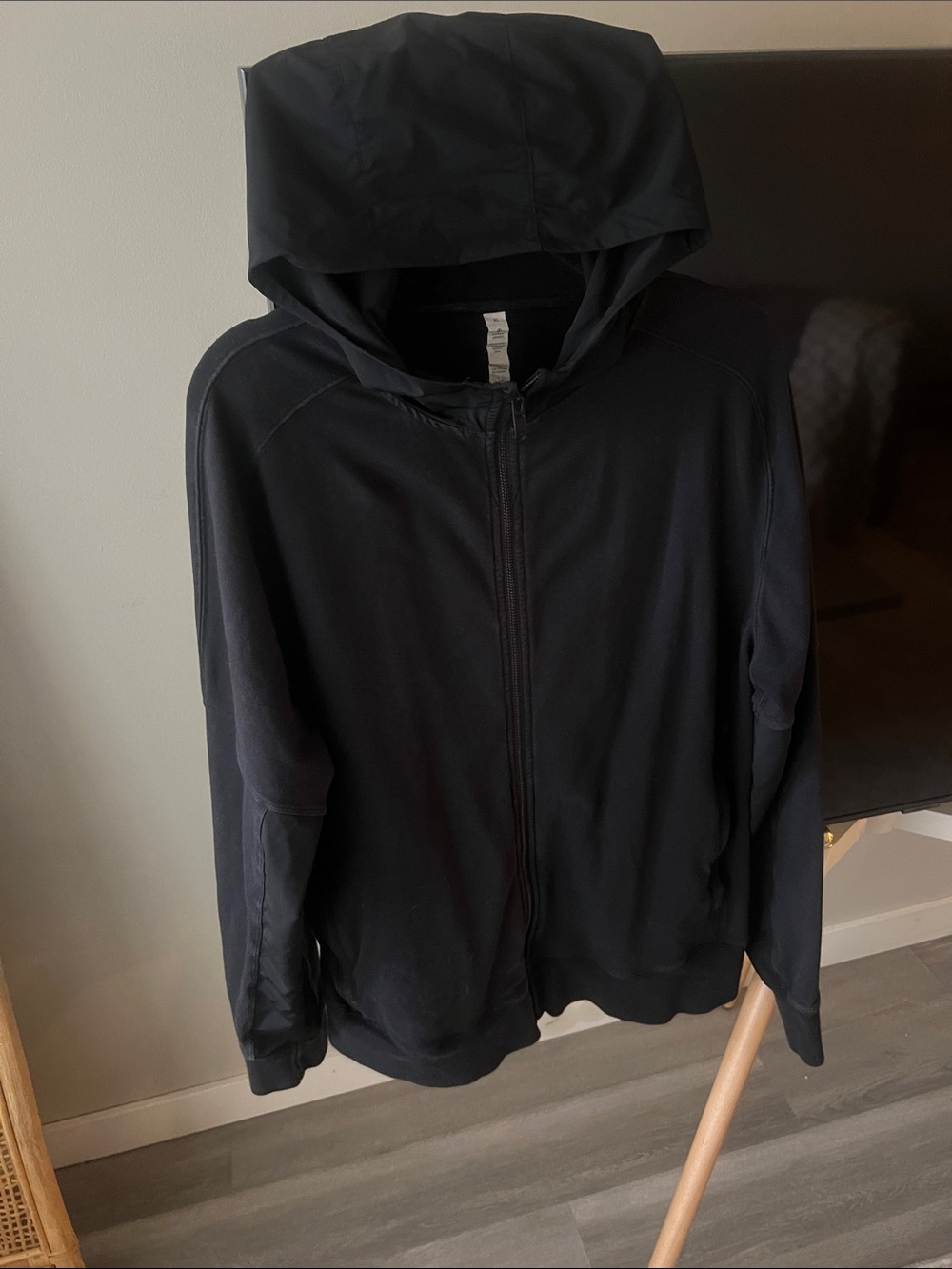 lululemon athletica Black Hooded Windbreaker Jacket